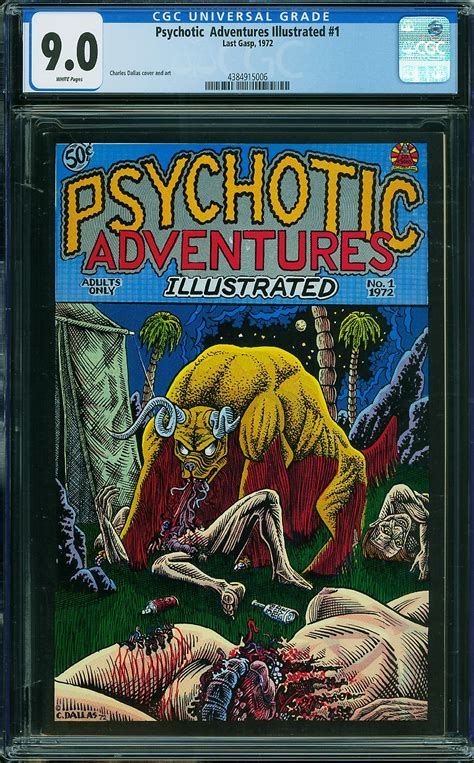 Psychotic Adventures Illustrated Comic Book Sale Cgc Vfnm