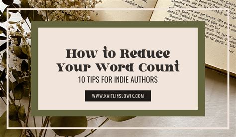 How To Reduce Your Word Count 10 Tips For Indie Authors