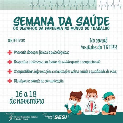 Semana da Saúde acontece até 18 de novembro NOTÍCIAS Sesi