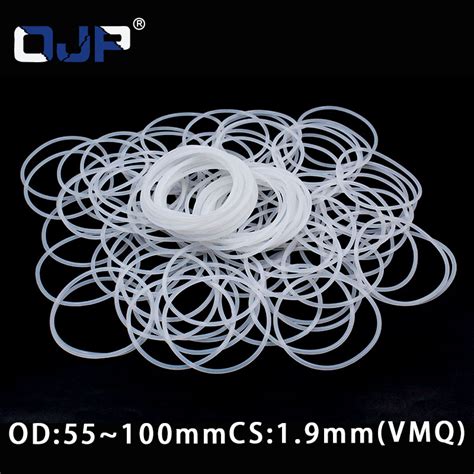 White Silicone Ring Silicone Vmq O Ring With Mm Thickness And Od