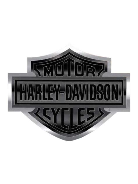 Harley-Davidson Bar & Shield Logo Bendable Aluminum Decal, Black/Silver ...