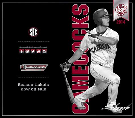 University of South Carolina Baseball Schedule Cards on Behance