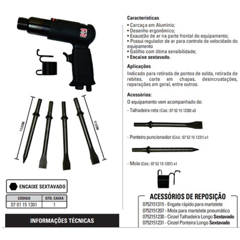 Martelete Industrial Mm Cinz Is Redondos Sgt R Sigma Tools