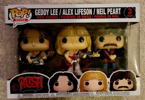 Funko Pop Rocks Rush Geddy Lee Alex Lifeson And Neil Peart Vinyl