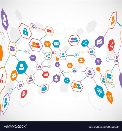 Social Media Background Network Concept Royalty Free Vector