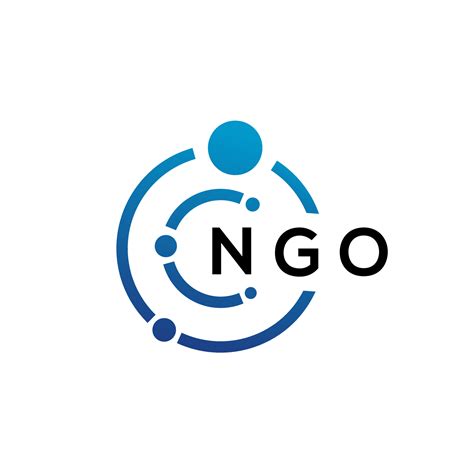 Ngo Letter Technology Logo Design On White Background Ngo Creative