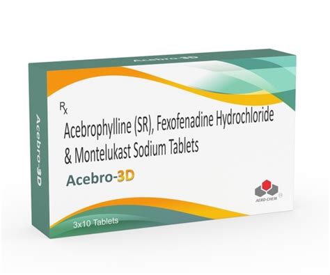 Acebrophylline Sr Montelukast Sodium And Fexofenadine Tablet At Best