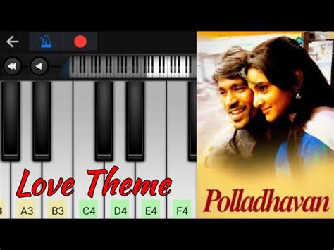 Polladhavan Love Theme | Dhanush BGM | Easy Piano Tutorial | Perfect ...