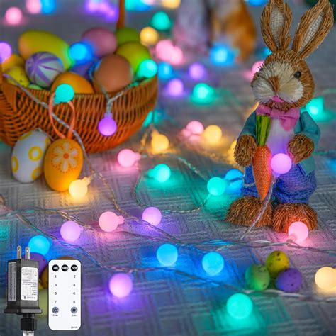 Jmexsuss 100 Led Connectable Easter String Lights Indoor Outdoor