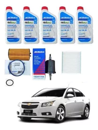 Kit Troca De Óleo 5w30 filtros Cruze 1 8 2012 16 Acdelco Gm