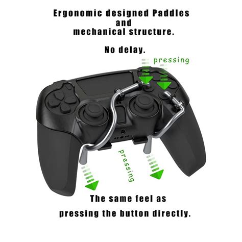 Buy Exknight Leverback FPS Mechanical Paddles Attachment, Back Buttons Gaming Paddles for PS5 ...