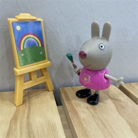 Peppa Pig Figure Delphine Donkey Paints a Picture EASEL is MISSING The ...