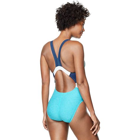 Speedo Womens Quantum Fusion Splice 1 Piece Swimsuit Academy