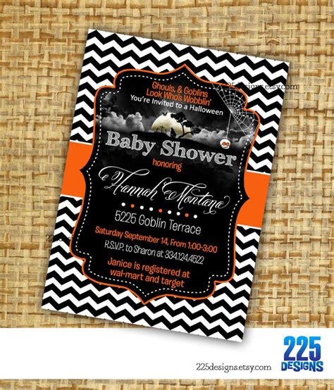 17 Best images about Halloween Baby Shower Invitations on Pinterest | Pumpkin baby showers ...