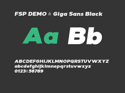 FSP DEMO Giga Sans Black ttf字体下载 FONTSPRINGDEMO GigaSansBlackItalic