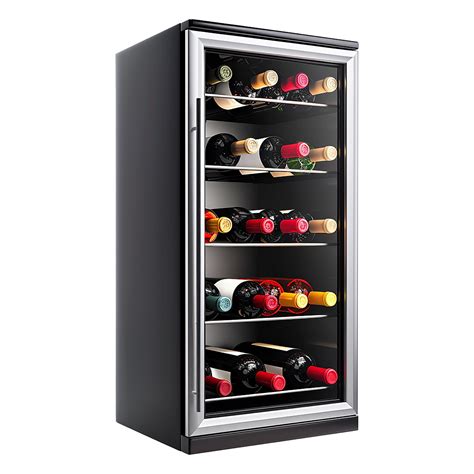 Ai Generated Wine Fridge Cooler Isolated On Transparent Background