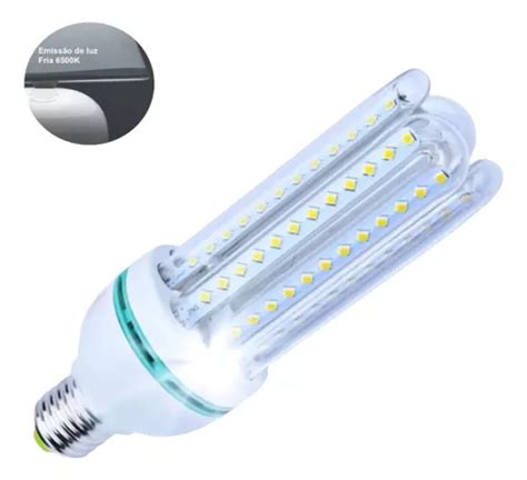 Kit 10un Lâmpada Compacta Led Milho 23w E27 Branco Frio