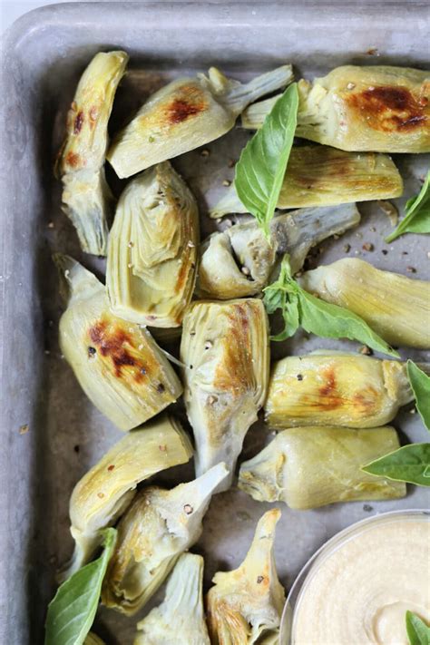 Roasted Artichoke Hearts Using Frozen Artichokes Delightful Mom Food