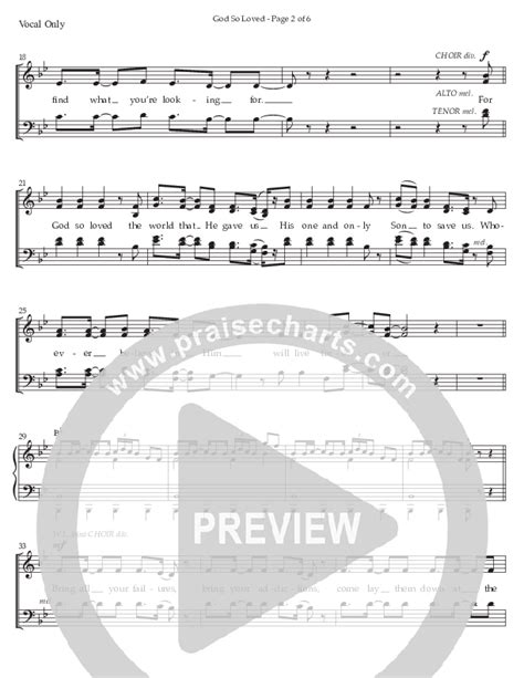 God So Loved Choral Anthem Satb Choir Sheet Music Pdf Prestonwood