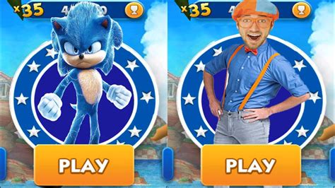 Sonic Dash Vs Blippi Running Adventure Run Movie Sonic Vs Boss Zazz