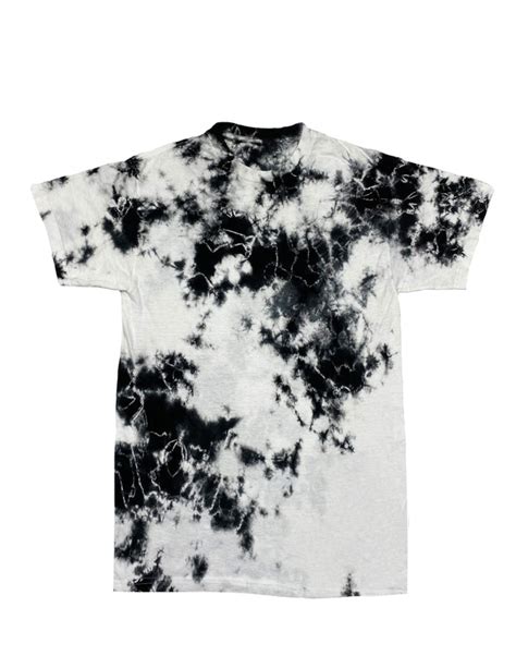 Black White Crystal Wash Short Sleeve T Shirt Custom Colors Apparel