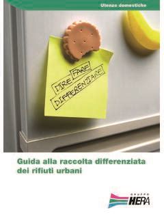 Guida Alla Raccolta Differenziata Dei Rifiuti Urbani Guida Alla