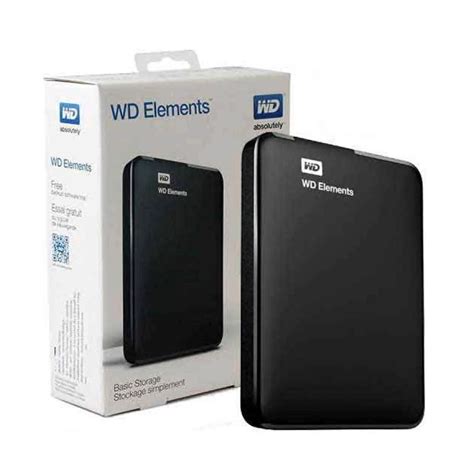 Hd Externo 1tb Usb 3 0 Portatil Wd Elements Preto Wdbuzg0010bbk