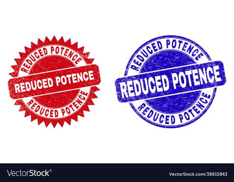 Reduced Potence Rounded And Rosette Stamps Vector Image