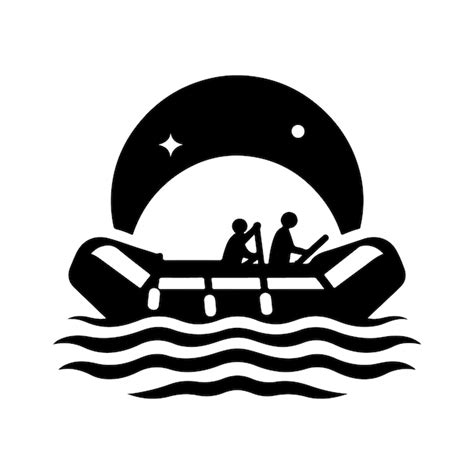 Raft Silhouette Vector Illustrations Perfect For Outdoor Adventure