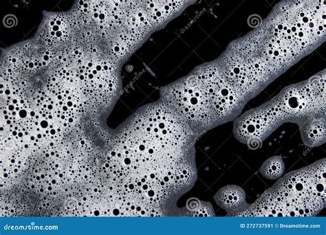 Abstract Background White Soapy Foam Texture Shampoo Foam With Bubbles