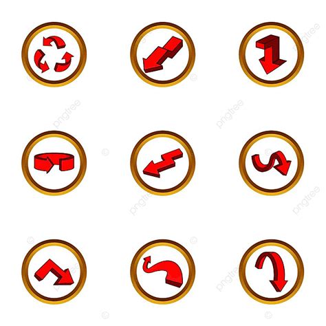 Various Arrows Icons Set Interface Set Document Png And Vector With