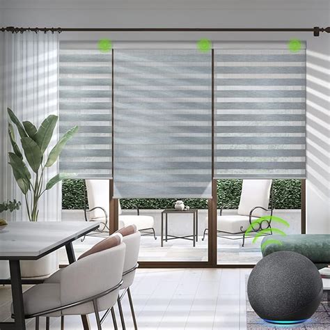 Amazon Yoolax Motorized Zebra Blinds Works With Alexa Motorized