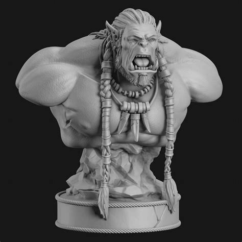 Durotan buste modèle d impression 3d stl sls