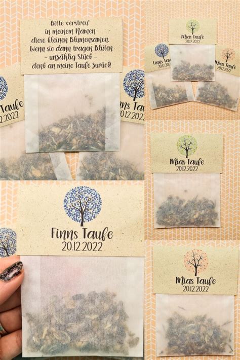 Blumensamen Gastgeschenk Taufe Personalisiert Mit Name Und Datum