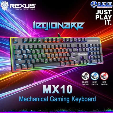 Rexus Legionare RGB MX10 Mechanical Gaming Keyboard Shopee Singapore