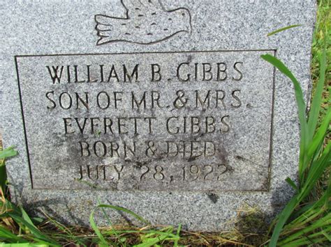 William B Gibbs 1922 1922 Find a Grave äreminne