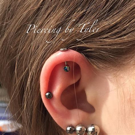 A Fresh Little Vertical Helix Piercing From Today With Jewelry From