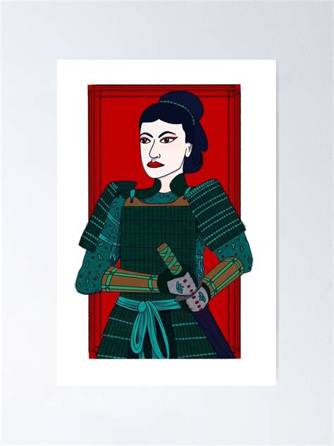 Female Japanese Samurai Poster By Audreynagle Redbubble