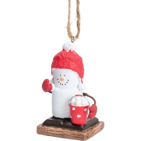 Ganz Smores Snowball Snowman Resin Holiday Christmas Ornament