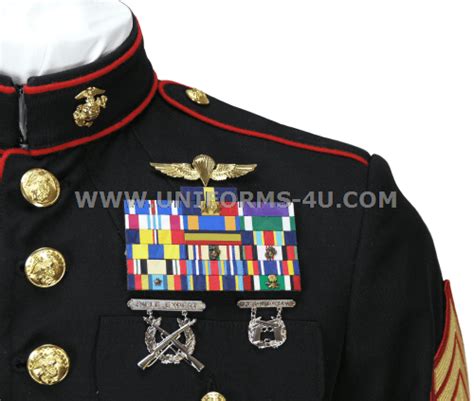 USMC MALE ENLISTED BLUE DRESS / BLUE-WHITE DRESS UNIFORM ("A" AND "B")