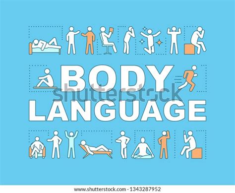 Body Language Concept Icon Confident Postures 스톡 벡터 로열티 프리 1343287952