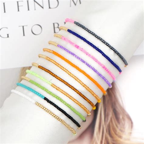 Go2boho Pulsera De Cuentas De Colores Miyuki 11 O Joyer A Hecha A Mano