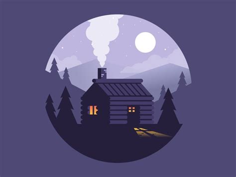 Hideout Flat Design Illustration Graphic Design Illustration