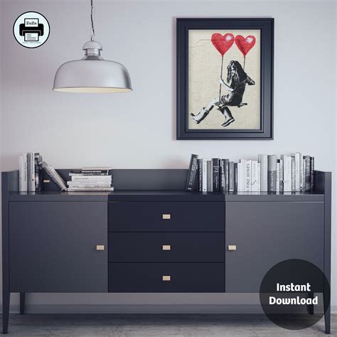 Printable Banksy Heart Balloon Artwork, Banksy Artwork, Banksy Poster ...