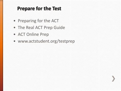 Ppt Preparing To Take The Act Powerpoint Presentation Free Download