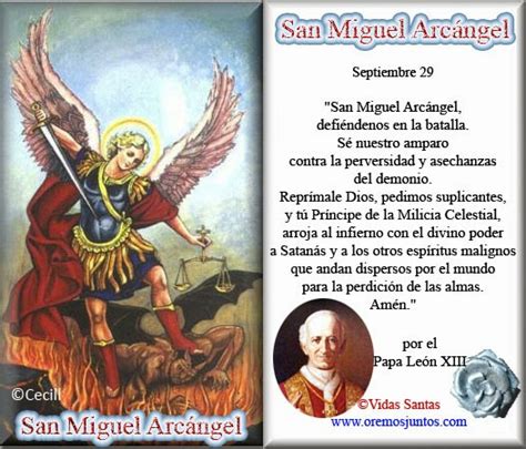 Imágenes de Cecill Estampita y Oración a San Miguel Arcángel