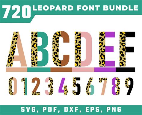 Leopard Font Svg Leopard Font For Cricut Leopard Font Png Etsy