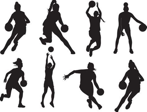 Girl Basketball Players Clipart Royalty Free Vector Image