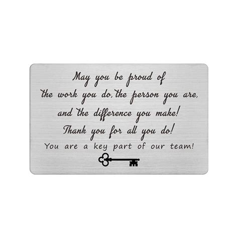 Employee Appreciation Gifts Cards May You Be Proud Of The Work You Do