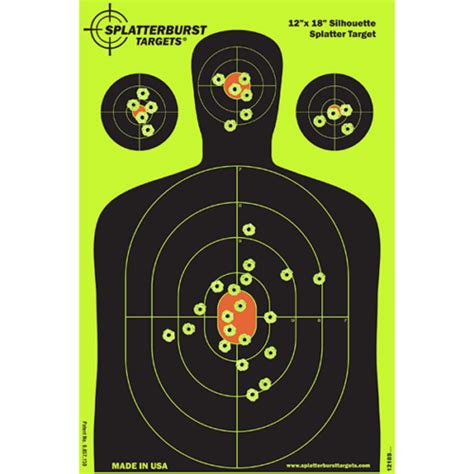 12” X 18” Silhouette Splatter Target Splatterburst Targets